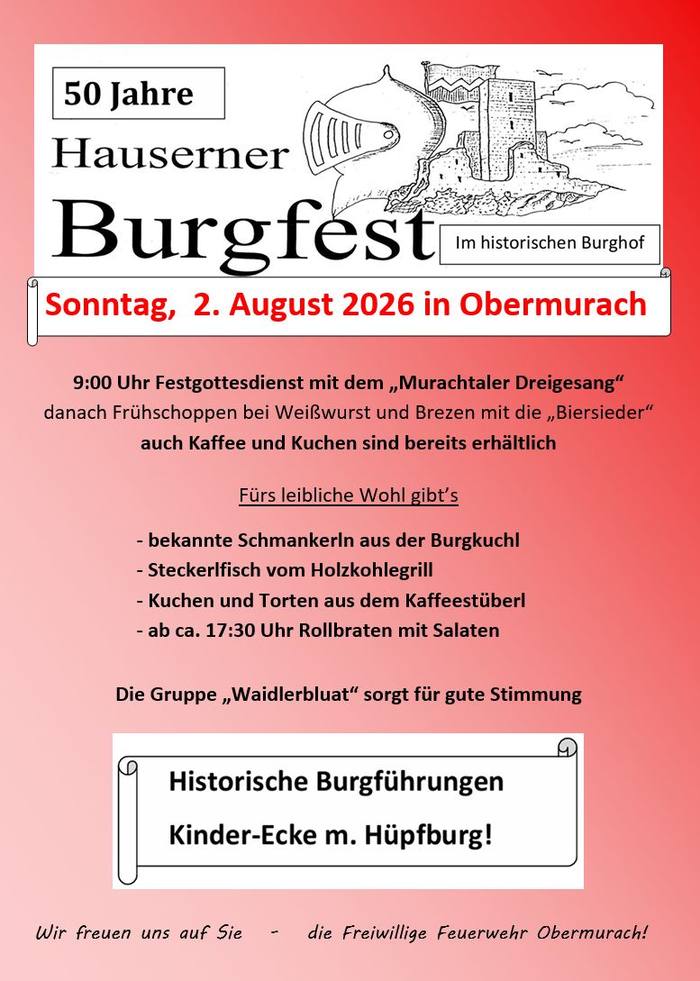 Plakat zum 50. Burgfest